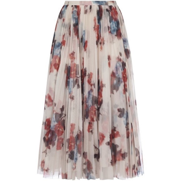 Philosophy Di Lorenzo Serafini Pleated Skirt With Floral Print - NWT - Picture 1 of 3